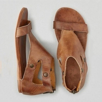 SOFT LEATHER GLADIATOR SANDALS