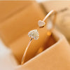 ADJUSTABLE CRYSTAL DOUBLE HEART BOW BRACELET