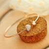 ADJUSTABLE CRYSTAL DOUBLE HEART BOW BRACELET