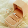 ADJUSTABLE CRYSTAL DOUBLE HEART BOW BRACELET