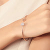 ADJUSTABLE CRYSTAL DOUBLE HEART BOW BRACELET