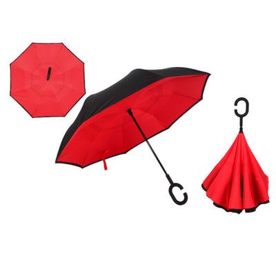 REVERSE UMBRELLA - WINDPROOF DOUBLE LAYER FOLDING UMBRELLA