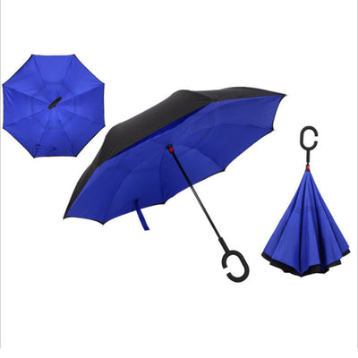 REVERSE UMBRELLA - WINDPROOF DOUBLE LAYER FOLDING UMBRELLA