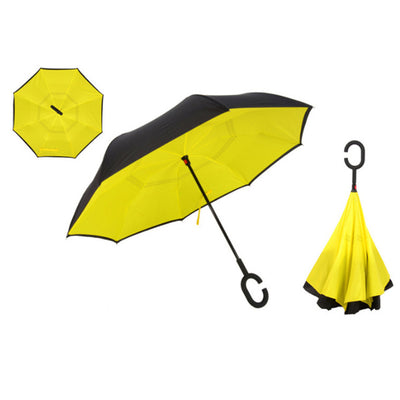 REVERSE UMBRELLA - WINDPROOF DOUBLE LAYER FOLDING UMBRELLA