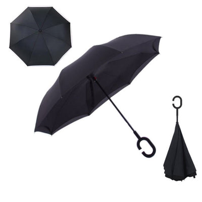 REVERSE UMBRELLA - WINDPROOF DOUBLE LAYER FOLDING UMBRELLA