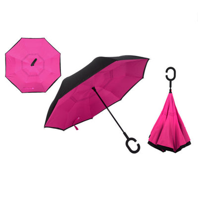 REVERSE UMBRELLA - WINDPROOF DOUBLE LAYER FOLDING UMBRELLA