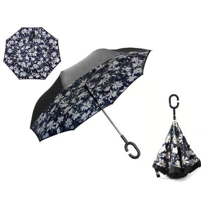 REVERSE UMBRELLA - WINDPROOF DOUBLE LAYER FOLDING UMBRELLA