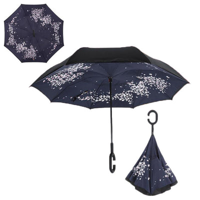 REVERSE UMBRELLA - WINDPROOF DOUBLE LAYER FOLDING UMBRELLA