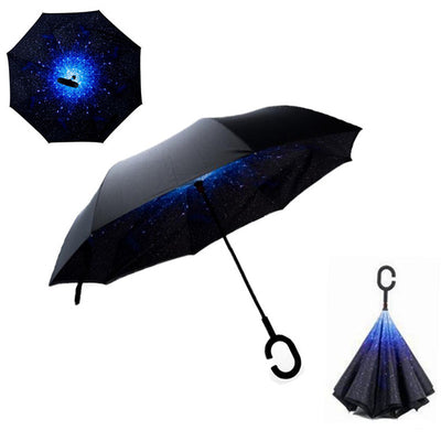 REVERSE UMBRELLA - WINDPROOF DOUBLE LAYER FOLDING UMBRELLA