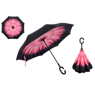 REVERSE UMBRELLA - WINDPROOF DOUBLE LAYER FOLDING UMBRELLA