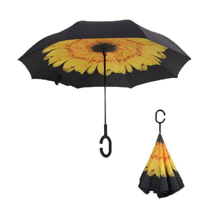 REVERSE UMBRELLA - WINDPROOF DOUBLE LAYER FOLDING UMBRELLA