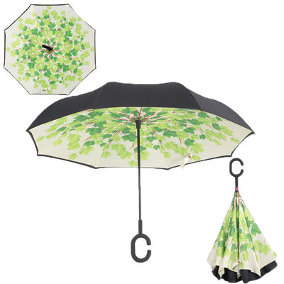 REVERSE UMBRELLA - WINDPROOF DOUBLE LAYER FOLDING UMBRELLA