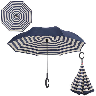 REVERSE UMBRELLA - WINDPROOF DOUBLE LAYER FOLDING UMBRELLA