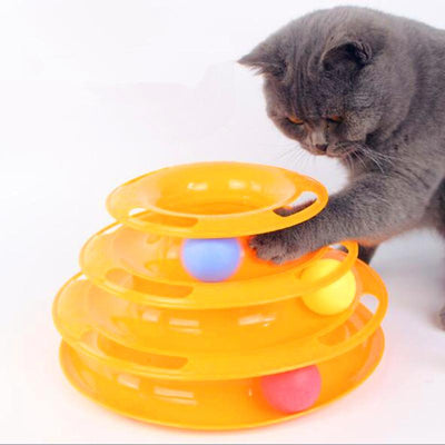 Three Levels pet cat toy Tower Tracks