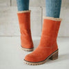 WARM WINTER FUR HEEL BOOTS - ANKLE SNOW BOOTS