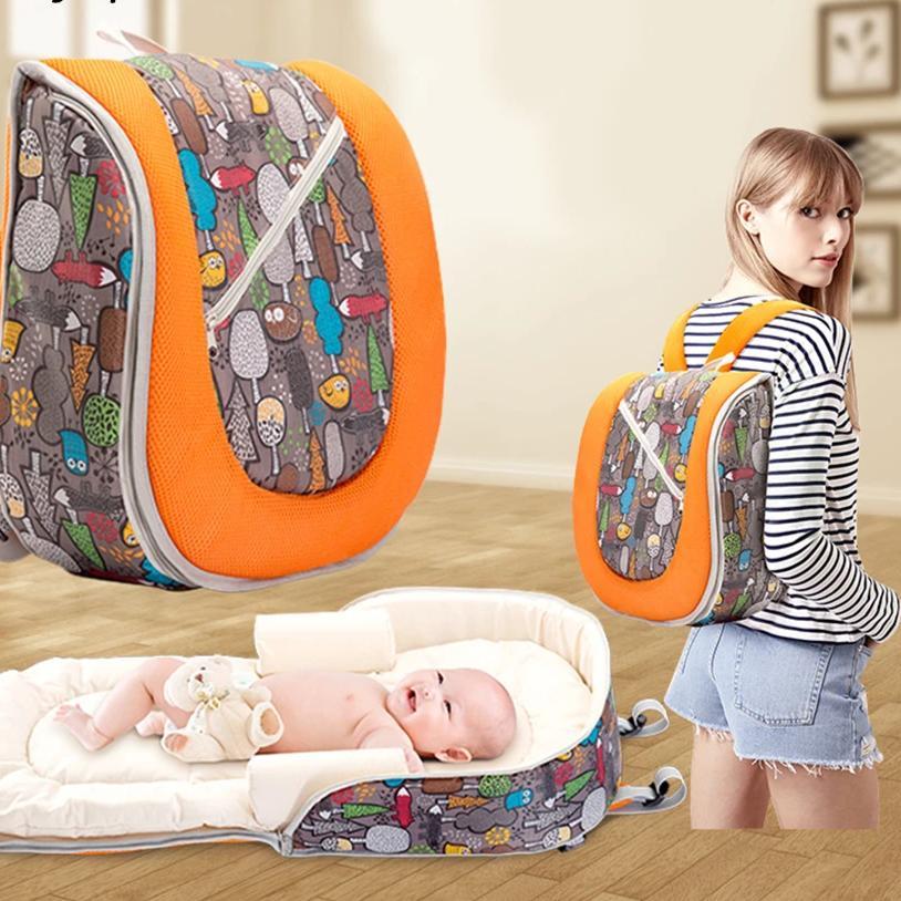 Portable Crib Multi-Function Folding Anti-Pressure Bed