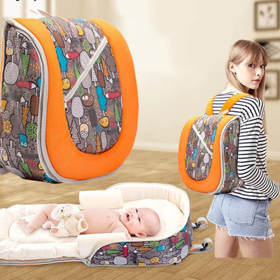 Portable Crib Multi-Function Folding Anti-Pressure Bed