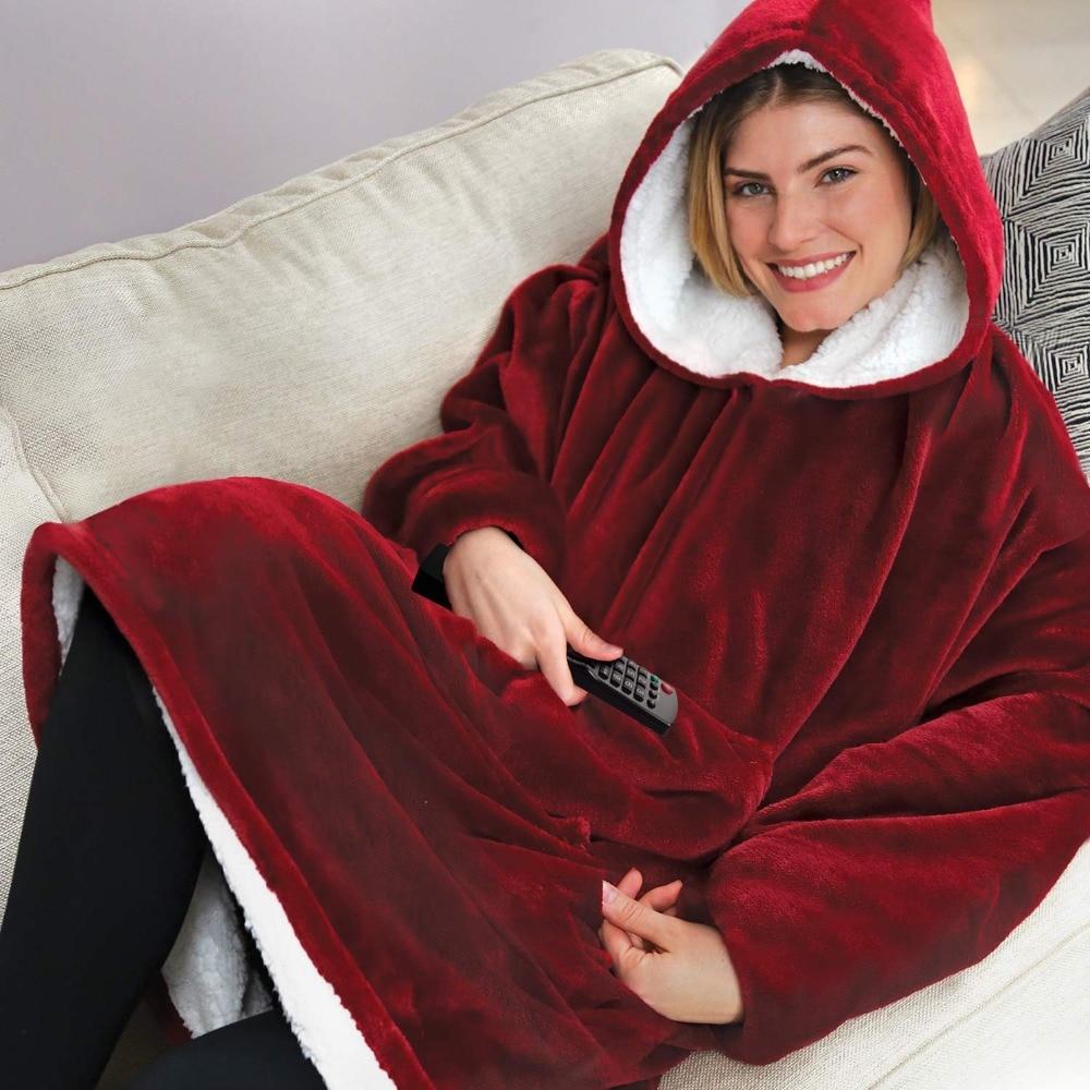 Microfiber Oversized Warm Hoodie Blanket