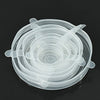 6 Pcs/Set Reusable Stretch Silicone Food Covers (FDA Approved)