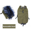 Luxury Faux Fur Collar Dog Coat - Small Dog Warm Jacket