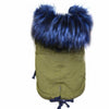 Luxury Faux Fur Collar Dog Coat - Small Dog Warm Jacket