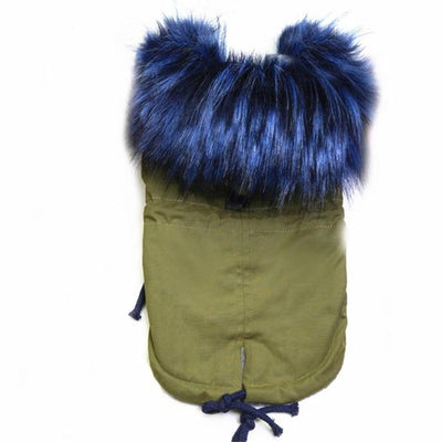 Luxury Faux Fur Collar Dog Coat - Small Dog Warm Jacket