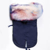 Luxury Faux Fur Collar Dog Coat - Small Dog Warm Jacket