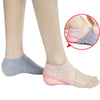 Hot Unisex Invisible Height Increase Socks Heel Pads Silicone Insoles Foot Massage
