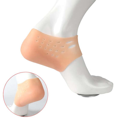 Hot Unisex Invisible Height Increase Socks Heel Pads Silicone Insoles Foot Massage