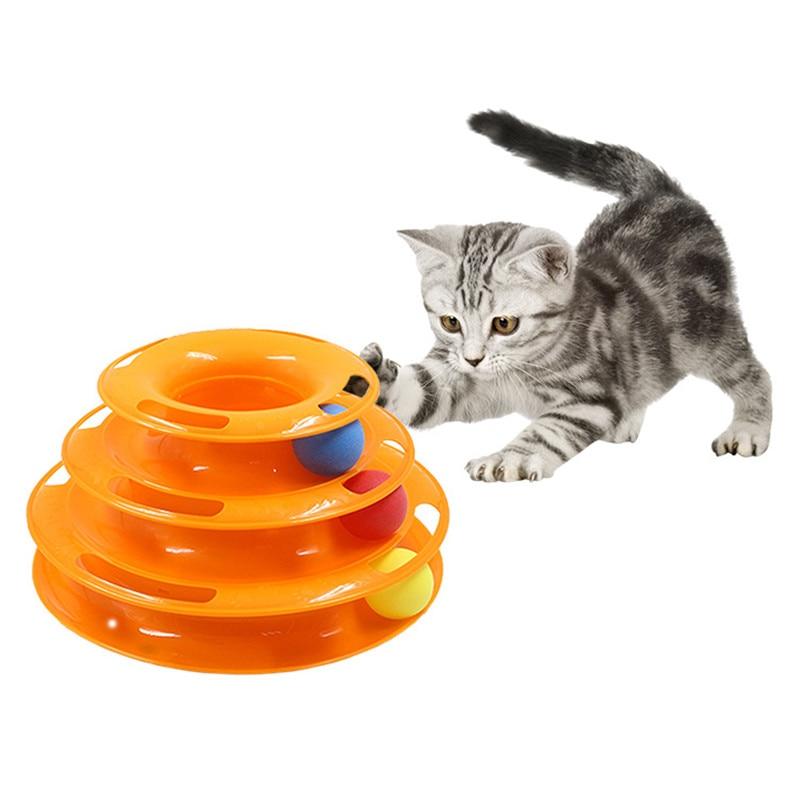Three Levels pet cat toy Tower Tracks